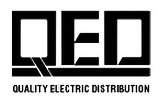QED QUALITY ELECTRIC DISTRIBUTION logo