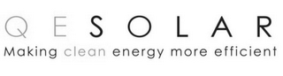 QESOLAR MAKING CLEAN ENERGY MORE EFFICIENT logo