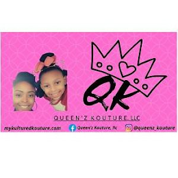 QK QUEEN'Z KOUTURE.LLC MYKULTUREDKOUTURE.COM @QUEEN_KOUTURE logo