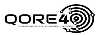 QORE4 ENGINEERING. INNOVATION. DIVERSITY. INTEGRITY. logo