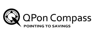 QPON COMPASS POINTING TO SAVINGS logo