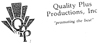QPP QUALITY PLUS PRODUCTIONS, INC. "PROMOTING THE BEST" logo