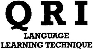 QRI LANGUAGE LEARNING TECHNIQUE logo