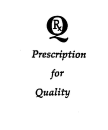 QRX PRESCRIPTION FOR QUALITY logo
