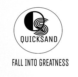 QS QUICKSAND FALL INTO GREATNESS logo