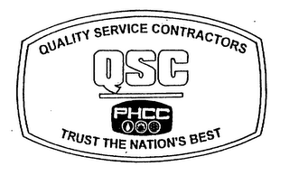 QSC PHCC QUALITY SERVICE CONTRACTORS TRUST THE NATION'S BEST logo