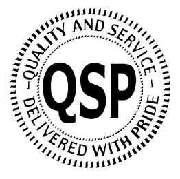 QSP QUALITY AND SERVICE DELIVERED WITH PRIDE logo