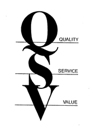 QSV QUALITY SERVICE VALUE logo