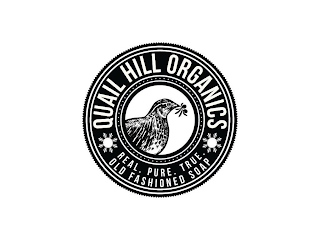 QUAIL HILL ORGANICS REAL. PURE. TRUE. OLD FASHIONED SOAP logo