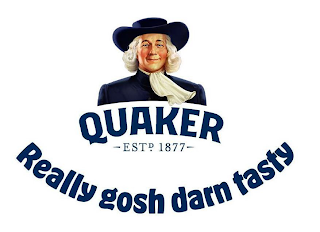 QUAKER ESTD 1877 REALLY GOSH DARN TASTY logo