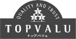 QUALITY AND TRUST TOPVALU logo