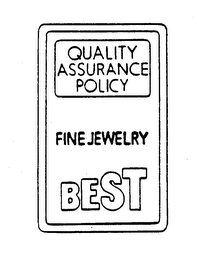 QUALITY ASSURANCE POLICY FINE JEWELRY BEST logo