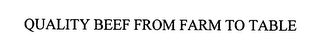 QUALITY BEEF FROM FARM TO TABLE logo