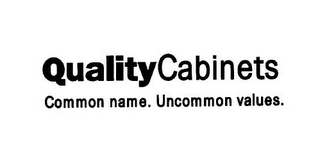 QUALITY CABINETS COMMON NAME. UNCOMMON VALUES. logo