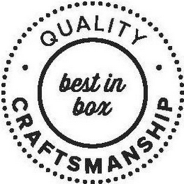 QUALITY CRAFTSMANSHIP BEST IN BOX logo