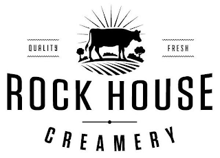 QUALITY FRESH ROCK HOUSE CREAMERY logo