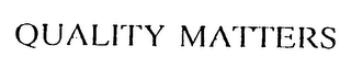 QUALITY MATTERS logo