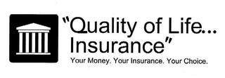 "QUALITY OF LIFE...INSURANCE" YOUR MONEY. YOUR INSURANCE. YOUR CHOICE. logo