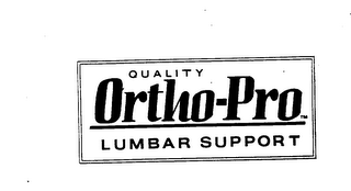 QUALITY ORTHO-PRO LUMBAR SUPPORT logo