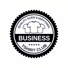 QUALITY OVER EVERYTHING BUSINESS TSHIRT CLUB logo