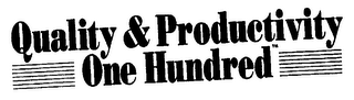 QUALITY & PRODUCTIVITY ONE HUNDRED logo