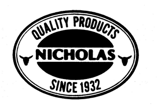 QUALITY PRODUCTS NICHOLAS SINCE 1932 logo