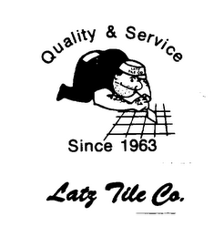 QUALITY & SERVICE SINCE 1963 LATZ TILE CO. logo