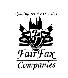 QUALITY SERVICE & VALUE FAIRFAX COMPANIES logo