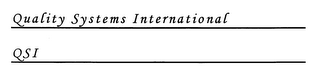 QUALITY SYSTEMS INTERNATIONAL QSI logo