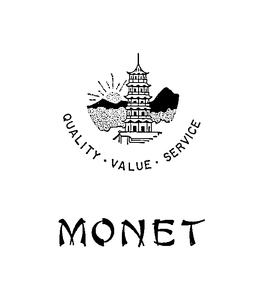 QUALITY.VALUE.SERVICE MONET logo