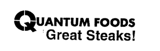 QUANTUM FOODS GREAT STEAKS! logo