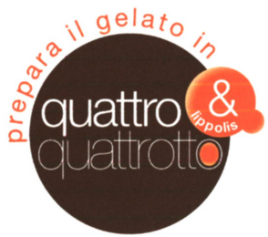 QUATTRO & QUATTROTTO, LIPPOLIS PREPARA IL GELATO IN logo