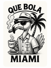 QUE BOLA CAFÉ MIAMI logo