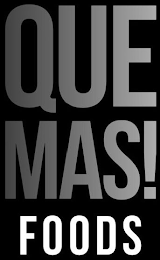 QUE MAS! FOODS logo