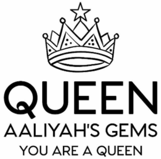 QUEEN AALIYAHS GEMS YOU ARE A QUEEN logo