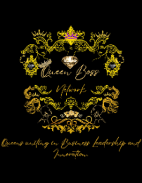 QUEEN BOSS NETWORK; QUEENS UNITING IN BUSINESS LEADERSHIP AND INNOVATION. logo
