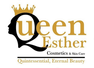 QUEEN ESTHER COSMETICS & SKIN CARE QUINTESSENTIAL, ETERNAL BEAUTY logo