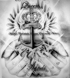 QUEEN HANDS QUALIFIED. UNSHAKABLE. ELEGANT. EMPOWERED. NURTURE logo