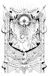 QUEEN OF JUSTICE WARRIOR OF TRUTH Q J logo
