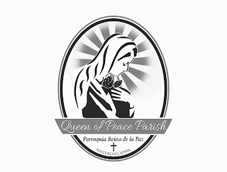 QUEEN OF PEACE PARISH PARROQUIA RENIA DE LA PAZ WATERLOO, IOWA logo