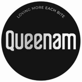 QUEENAM LOVING MORE EACH BITE logo