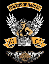 QUEENS OF HARLEY MC MOTOR CYCLES HARLEY - DAVIDSON logo