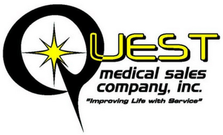QUEST MEDICAL SALES COMPANY, INC. "IMPROVING LIFE WITH SERVICE" logo
