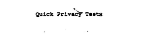 QUICK PRIVACY TESTS logo