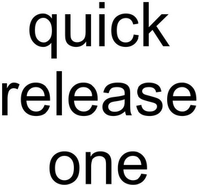 QUICK RELEASE ONE logo
