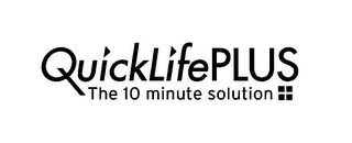 QUICKLIFEPLUS THE 10 MINUTE SOLUTION logo