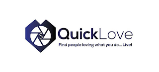QUICKLOVE FIND PEOPLE LOVING WHAT YOU DO... LIVE logo