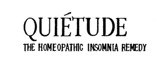 QUIETUDE THE HOMEOPATHIC INSOMNIA REMEDY logo