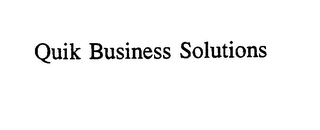QUIK BUSINESS SOLUTIONS logo