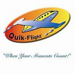 QUIK-FLIGHT "WHEN YOUR MOMENTS COUNT!" logo